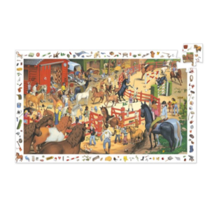 Djeco Observation Puzzle 200pce | Horse Riding