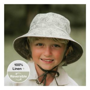 Kids 'Explorer' Reversible Classic Bucket Sun Hat | Leaf/Olive